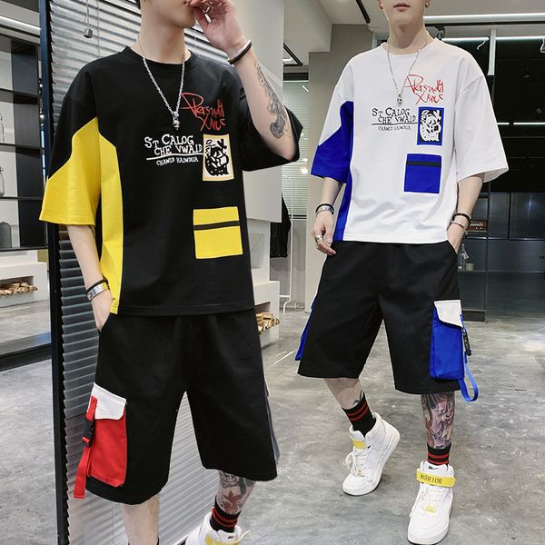 2021 new summer loose hip hop style cargo tooling shorts+short sleeve t-shirt 2 pieces men cotton casual sets size 3xl pykd, Black
2021 new summer loose hip hop style cargo tooling shorts+short sleeve t-shirt 2 pieces men cotton casual sets size 3xl pykd, Black
