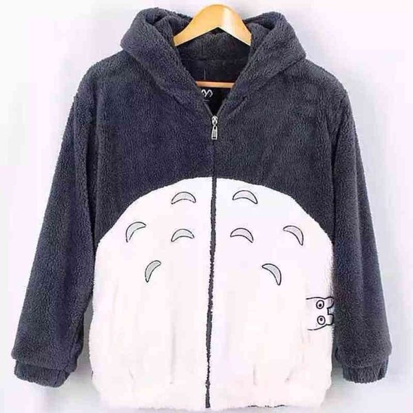 hooded sweatshirt totoro kawaii hoodie men women harajuku soft plush overcoat with ears plus size cosplay cute jacket coat, Blue;black
hooded sweatshirt totoro kawaii hoodie men women harajuku soft plush overcoat with ears plus size cosplay cute jacket coat, Blue;black