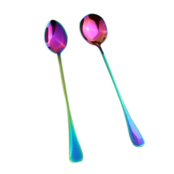 spoons 1pc colorful tableware spoon lengthened color plated magic ice coffee stirring with long handle
spoons 1pc colorful tableware spoon lengthened color plated magic ice coffee stirring with long handle