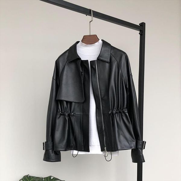 fall short faux leather jacket women long sleeve zipper plus size black soft pleated pu leath jackets 5xl 6xl 7xl
fall short faux leather jacket women long sleeve zipper plus size black soft pleated pu leath jackets 5xl 6xl 7xl