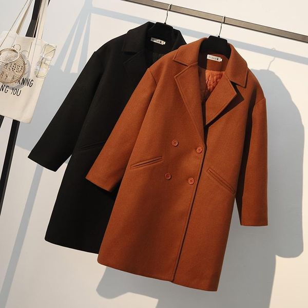 4xl winter large size women woolen coat casual double-breasted mid-long coat female thick overcoats plus size woolen outwears1, Black
4xl winter large size women woolen coat casual double-breasted mid-long coat female thick overcoats plus size woolen outwears1, Black