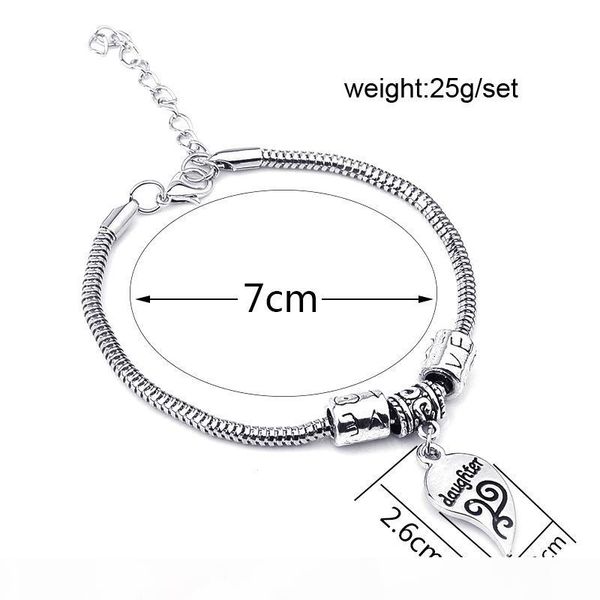 2pcs set mother daughter jewelry love heart shaped charms bracelets bangels fashion wristband women christmas mothers day gift 5, Black
2pcs set mother daughter jewelry love heart shaped charms bracelets bangels fashion wristband women christmas mothers day gift 5, Black