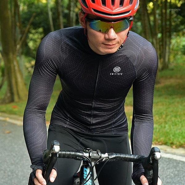 swiftofo mens cycling jersey long sleeve pro team thin fit comfortable sun-protective road bike jacket spring autumn jerseys1, Black;red
swiftofo mens cycling jersey long sleeve pro team thin fit comfortable sun-protective road bike jacket spring autumn jerseys1, Black;red