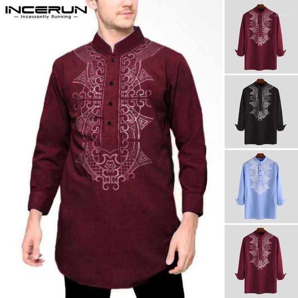 incerun men shirt printed clothes retro long sleeve streetwear vintage stand collar 2019 casual long shirt plus size1, White;black
incerun men shirt printed clothes retro long sleeve streetwear vintage stand collar 2019 casual long shirt plus size1, White;black