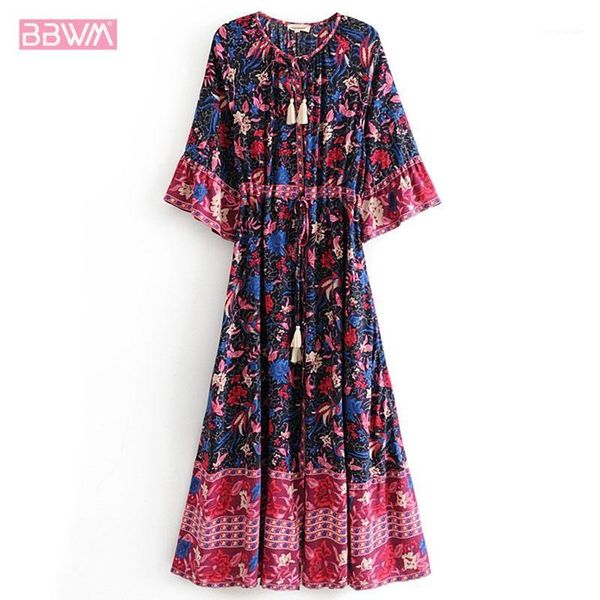 2020 summer new women's round neck sleeves slim waist tie tassel printed holiday dress bohemian ethnic beach casual female dress1, White;black
2020 summer new women's round neck sleeves slim waist tie tassel printed holiday dress bohemian ethnic beach casual female dress1, White;black