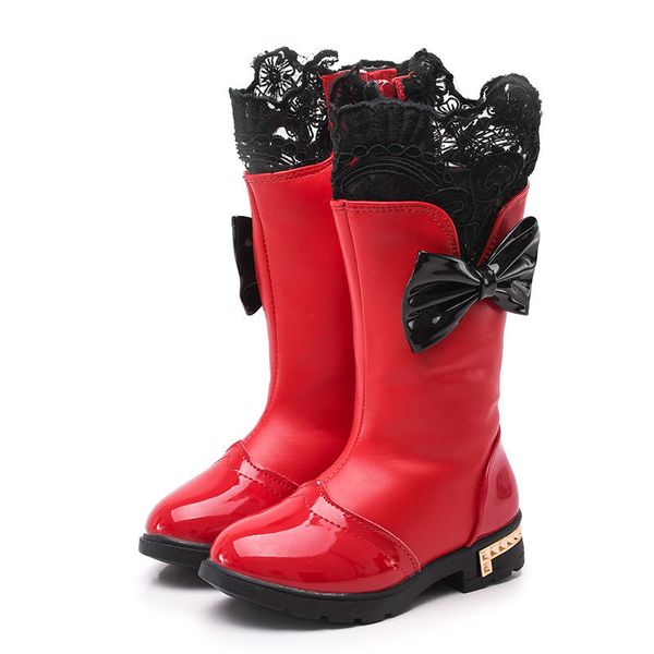 fashion lace bow princess high tube little girl waterproof pu leather boots big kids children's shoes 3 5 6-12 year, Black;red
fashion lace bow princess high tube little girl waterproof pu leather boots big kids children's shoes 3 5 6-12 year, Black;red