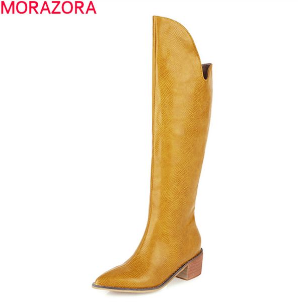 morazora 2020 new arrival knee high square heels pointed toe ladies shoes winter solid color women boots black sliver q1104
morazora 2020 new arrival knee high square heels pointed toe ladies shoes winter solid color women boots black sliver q1104