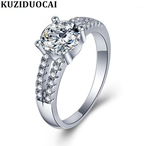 kuziduocai new fashion jewelry lift up zircon stainless steel double row wedding bride party rings for women girls anillos r-7871, Golden;silver
kuziduocai new fashion jewelry lift up zircon stainless steel double row wedding bride party rings for women girls anillos r-7871, Golden;silver