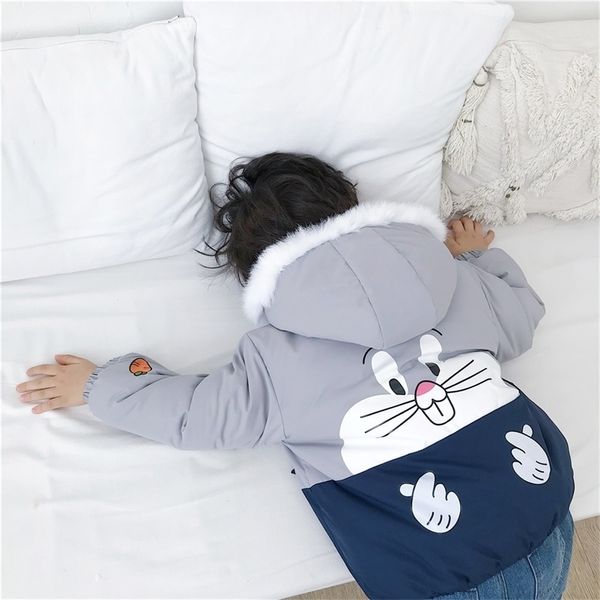 tonytaobaby winter new boys and girls' children's cartoon thickened warm coat cotton coat kids winter jacket lj201125, Blue;gray
tonytaobaby winter new boys and girls' children's cartoon thickened warm coat cotton coat kids winter jacket lj201125, Blue;gray