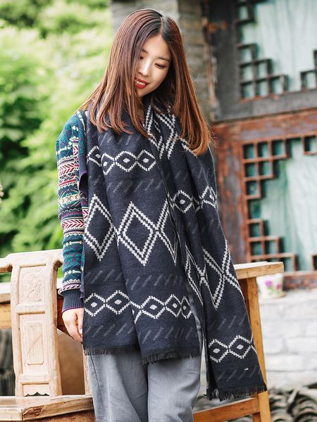 winter versatile extra large tibetan tourism ethnic style imitation cashmere lattice red scarf women's spring and autumn shawl, Blue;gray
winter versatile extra large tibetan tourism ethnic style imitation cashmere lattice red scarf women's spring and autumn shawl, Blue;gray