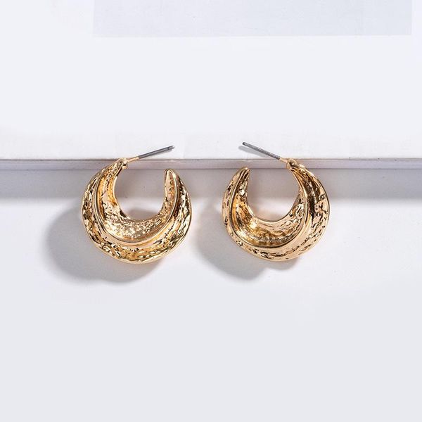 hoop & huggie minimalist irregular small earrings for women texture zinc alloy metal wedding party jewelry gift, Golden;silver
hoop & huggie minimalist irregular small earrings for women texture zinc alloy metal wedding party jewelry gift, Golden;silver