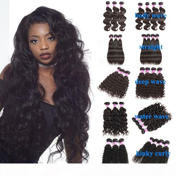brazilian indian human hair extension 4 bundles body wave straight deep wave kinky curly natural wave human hair bundles weaves, Black 
brazilian indian human hair extension 4 bundles body wave straight deep wave kinky curly natural wave human hair bundles weaves, Black