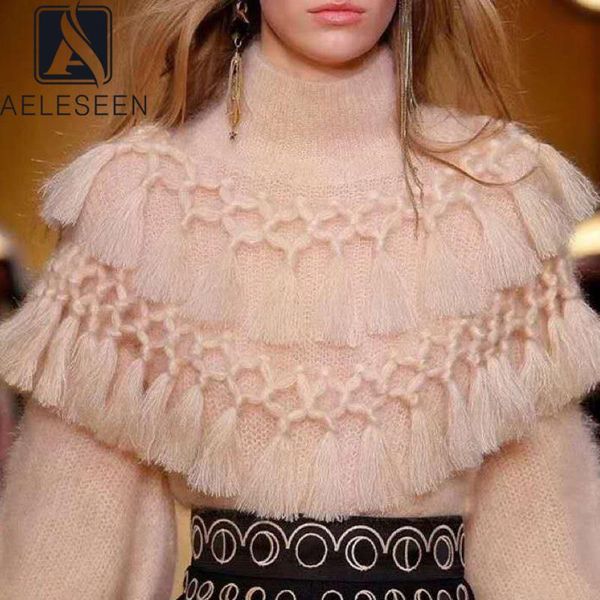 aeleseen runway fashion women sweater white black tassel knitting elegant slim knitted sweater
aeleseen runway fashion women sweater white black tassel knitting elegant slim knitted sweater