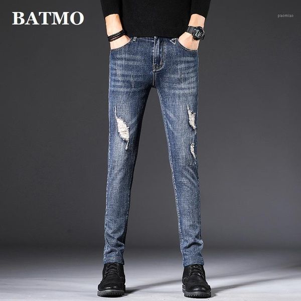 batmo 2020 new arrival casual slim elastic holes jeans men ,men's pencil pants ,skinny jeans men 10801, Blue
batmo 2020 new arrival casual slim elastic holes jeans men ,men's pencil pants ,skinny jeans men 10801, Blue