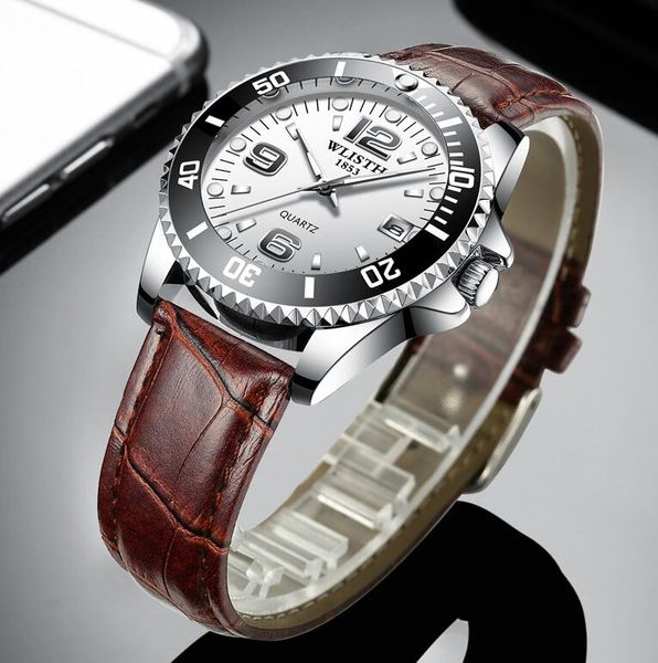 wlisth mens waterproof white leather strong luminous sports wristwatch waterproof series strong luminous sports wristwatch, Slivery;brown
wlisth mens waterproof white leather strong luminous sports wristwatch waterproof series strong luminous sports wristwatch, Slivery;brown