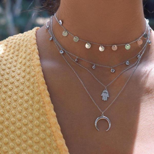 silver color choker necklace for women 4 layers sequins hand pendant chain necklaces & pendants velvet chokers fashion jewelry, Golden;silver
silver color choker necklace for women 4 layers sequins hand pendant chain necklaces & pendants velvet chokers fashion jewelry, Golden;silver