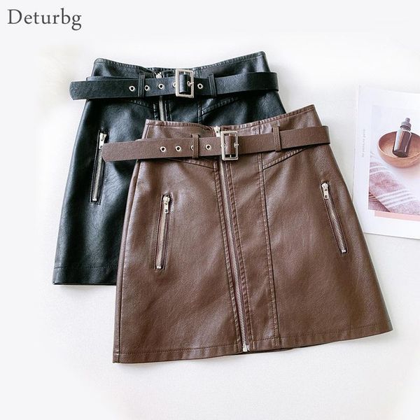 skirts women's fashion faux leather mini skirt belt korean female high waist black zipped pu saias faldas 2021 autumn sk5761
skirts women's fashion faux leather mini skirt belt korean female high waist black zipped pu saias faldas 2021 autumn sk5761