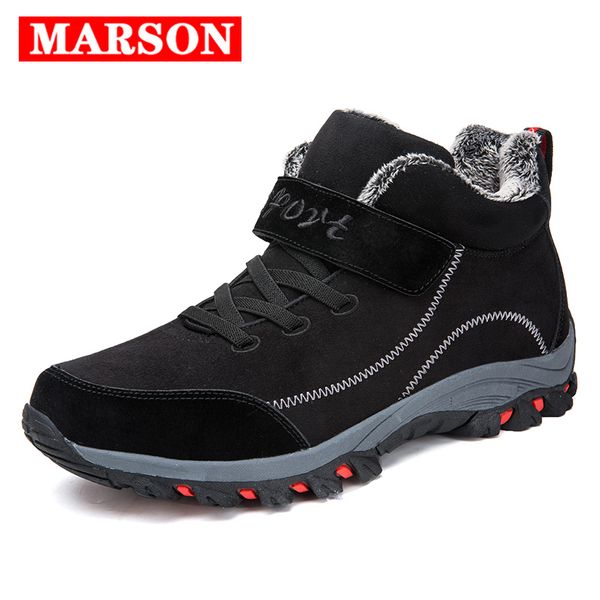 marson winter sneakers middle-aged warm cotton shoes men leather tactical boots with fur mens outdoor shoe mountain hikin, Black
marson winter sneakers middle-aged warm cotton shoes men leather tactical boots with fur mens outdoor shoe mountain hikin, Black