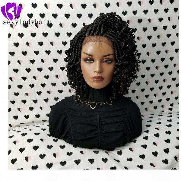 2020 new lace frontal short braided wigs for black women synthetic lace front braids wig with curly tips baby hair
2020 new lace frontal short braided wigs for black women synthetic lace front braids wig with curly tips baby hair