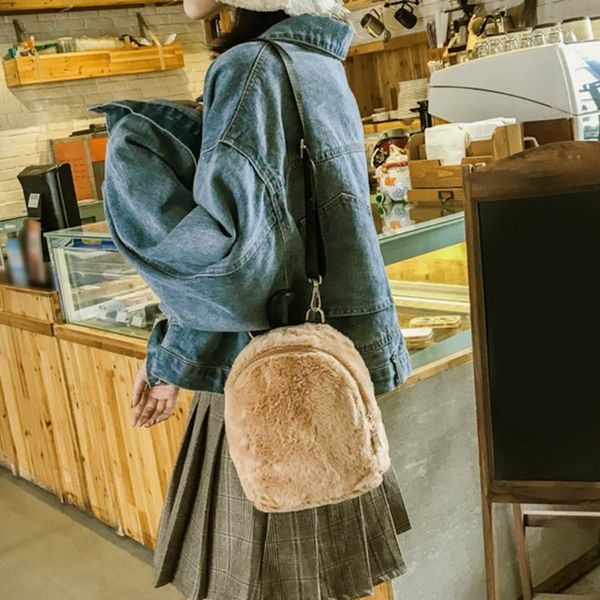 women soft faux fur plush backpack shoulder bag fluffy school bag women autumn winter fashion schoolbag zip shoulder
women soft faux fur plush backpack shoulder bag fluffy school bag women autumn winter fashion schoolbag zip shoulder