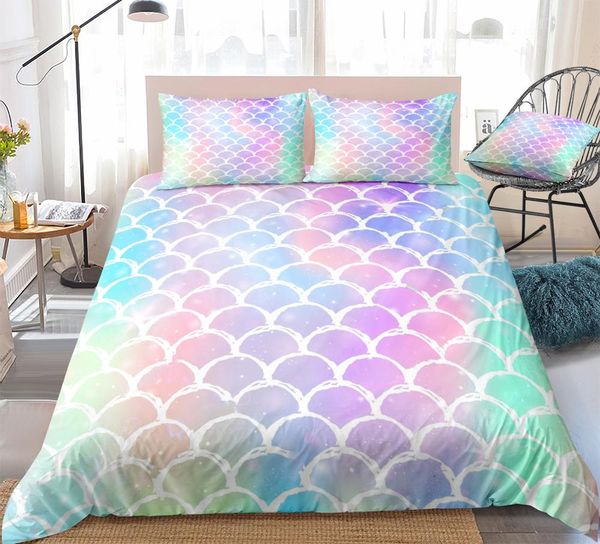 3pcs fish scales bedding colorful mermaid scale bedding rainbow scales with sparkles stars quilt cover queen kids girls dropship duvet cover
3pcs fish scales bedding colorful mermaid scale bedding rainbow scales with sparkles stars quilt cover queen kids girls dropship duvet cover
