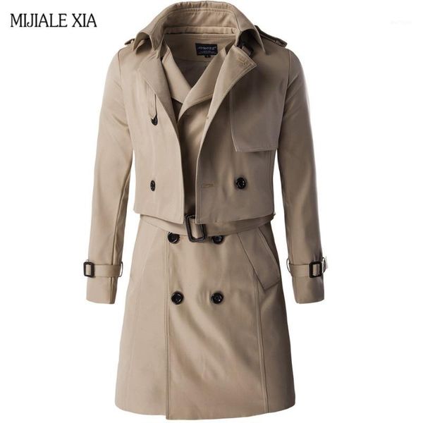 new autumn trench coat men style double breasted trench coat removable two-piece dust long mens1, Tan;black
new autumn trench coat men style double breasted trench coat removable two-piece dust long mens1, Tan;black