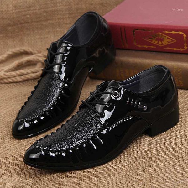 men's crocodile dress leather shoes lace-up wedding party shoes mens business office oxfords flats plus size men fashion1, Black
men's crocodile dress leather shoes lace-up wedding party shoes mens business office oxfords flats plus size men fashion1, Black