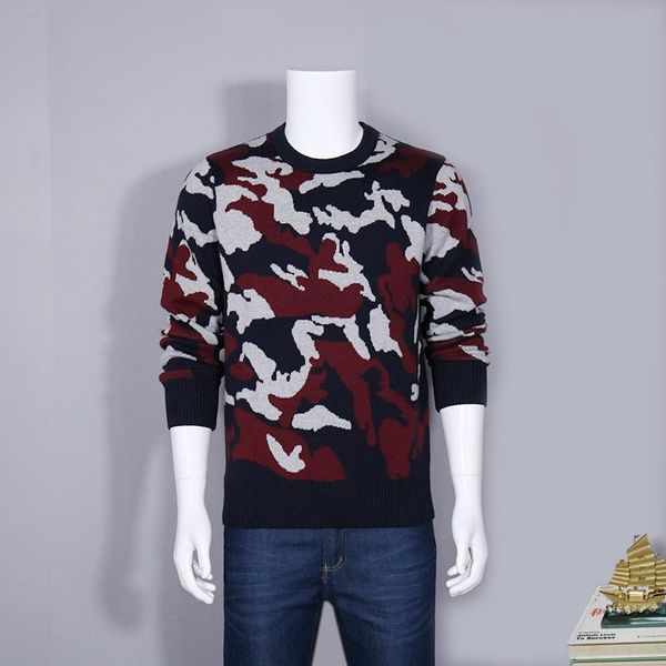 autumn and winter men's korean camouflage slim knit sweater long sleeve round neck sweater pullover, White;black
autumn and winter men's korean camouflage slim knit sweater long sleeve round neck sweater pullover, White;black