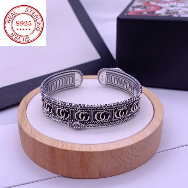 100%-925 sterling silver bracelet, exquisite craftsmanship, classic retro snake bracelet original classic jewelry gift 1028, Black
100%-925 sterling silver bracelet, exquisite craftsmanship, classic retro snake bracelet original classic jewelry gift 1028, Black