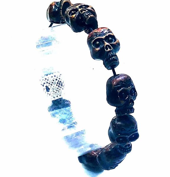 skeleton vintage skull biker bracelet punk gothic men's bangle, Black
skeleton vintage skull biker bracelet punk gothic men's bangle, Black