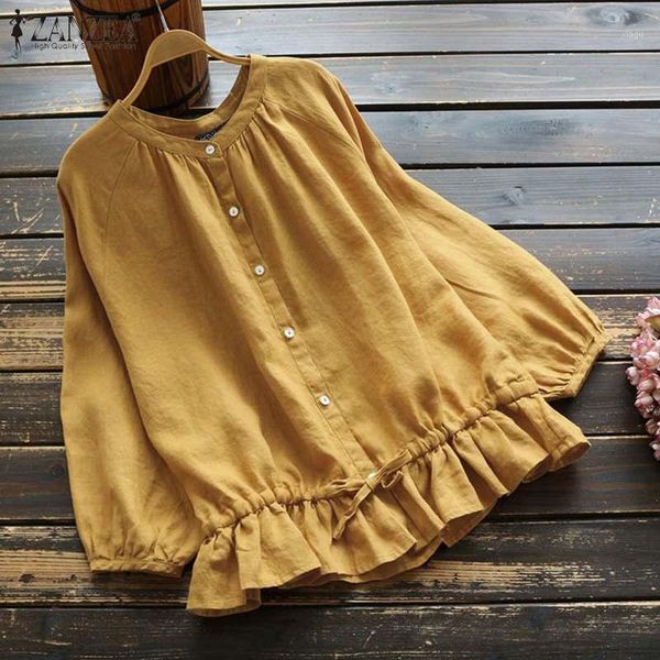 zanzea 2020 spring cotton linen blouse women vintage long sleeve ruffles hem solid shirts femininas buttons blusas mujer1, White
zanzea 2020 spring cotton linen blouse women vintage long sleeve ruffles hem solid shirts femininas buttons blusas mujer1, White