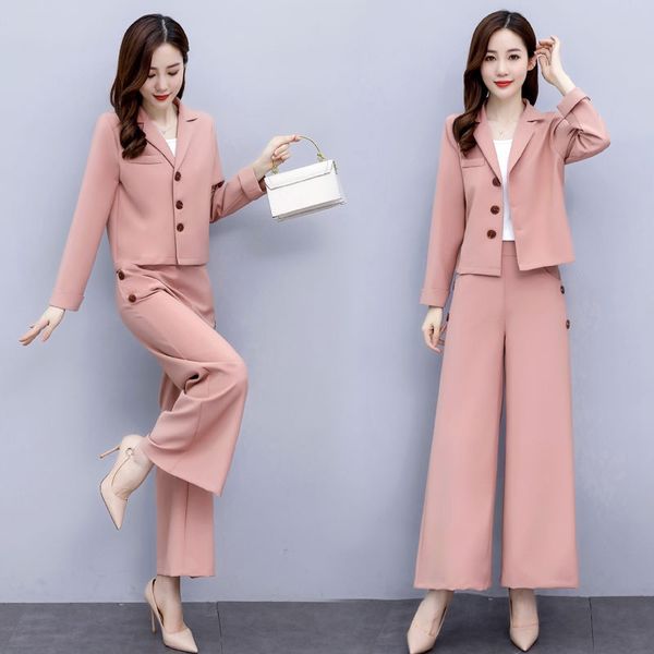 early autumn small suit wide leg pants suit for women 2020 new autumn korean fashionable foreign style professional wear wide leg pants two, Gray
early autumn small suit wide leg pants suit for women 2020 new autumn korean fashionable foreign style professional wear wide leg pants two, Gray