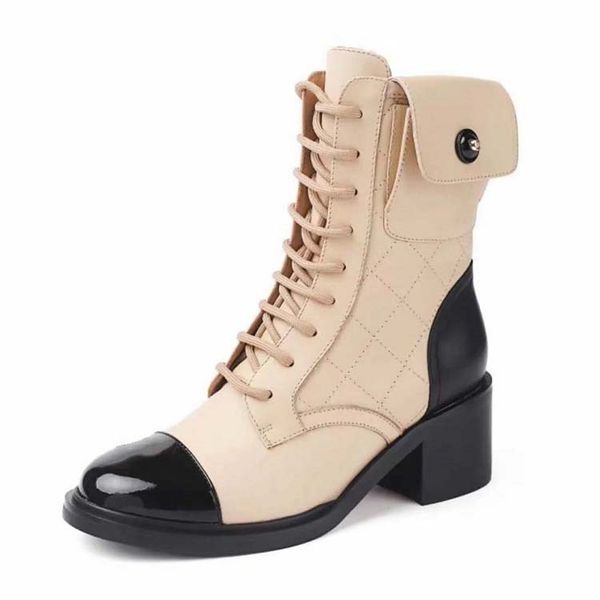2021 women leather shoes lace up buckle ankle boots factory direct female rough heel round head size:35-41 39, Black
2021 women leather shoes lace up buckle ankle boots factory direct female rough heel round head size:35-41 39, Black