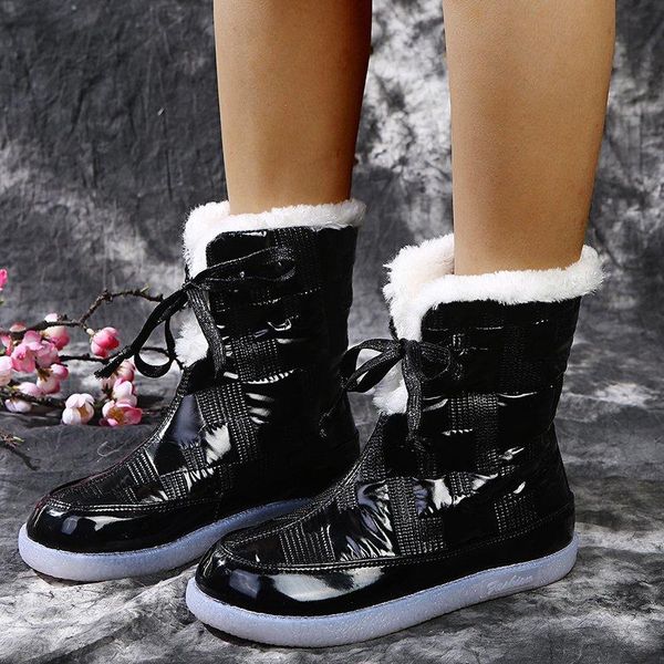 shofort winter shoes women 2020 fashion lace-up med-heeled heighten platform boots non-slip warm wearable all-match snow boots, Black
shofort winter shoes women 2020 fashion lace-up med-heeled heighten platform boots non-slip warm wearable all-match snow boots, Black
