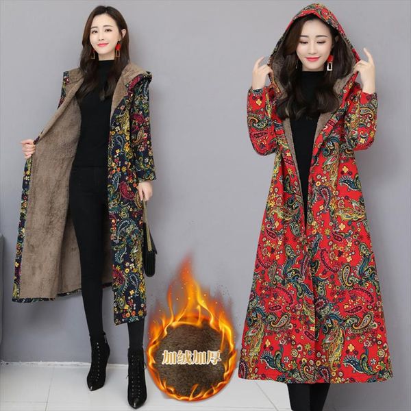 chinese red floral women winter long jacket vintage fleece lining padded winter coat female blue flower parka ladies windbreaker, Black
chinese red floral women winter long jacket vintage fleece lining padded winter coat female blue flower parka ladies windbreaker, Black