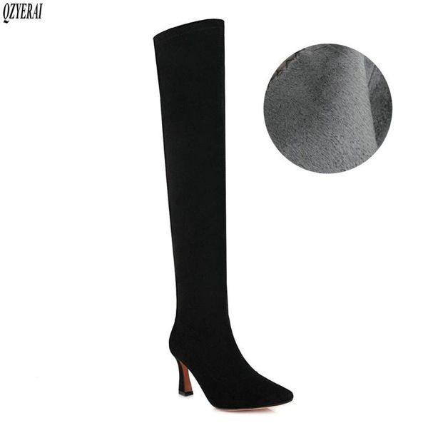 new arrival winter women shoes over knee boots women boots fashion stretch tight female snow size 34-48, Black
new arrival winter women shoes over knee boots women boots fashion stretch tight female snow size 34-48, Black