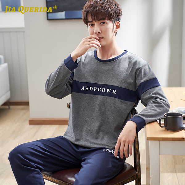 mens pajamas plus size xxxl big set males pyjamas long sleeves pullover 100% cotton pajamas set sporty nightwear home suits lj201112, Black;brown
mens pajamas plus size xxxl big set males pyjamas long sleeves pullover 100% cotton pajamas set sporty nightwear home suits lj201112, Black;brown