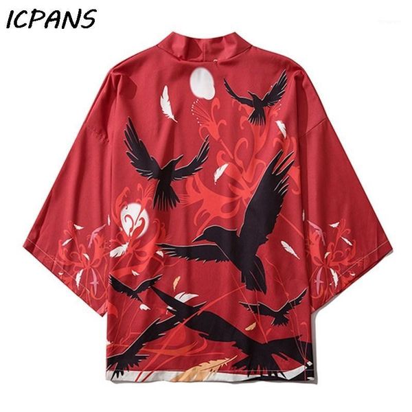 icpans japanese kimono jacket black eagle print harajuku 2020 hip hop men japan style streetwear jacket summer thin clothes red1, Black;brown
icpans japanese kimono jacket black eagle print harajuku 2020 hip hop men japan style streetwear jacket summer thin clothes red1, Black;brown