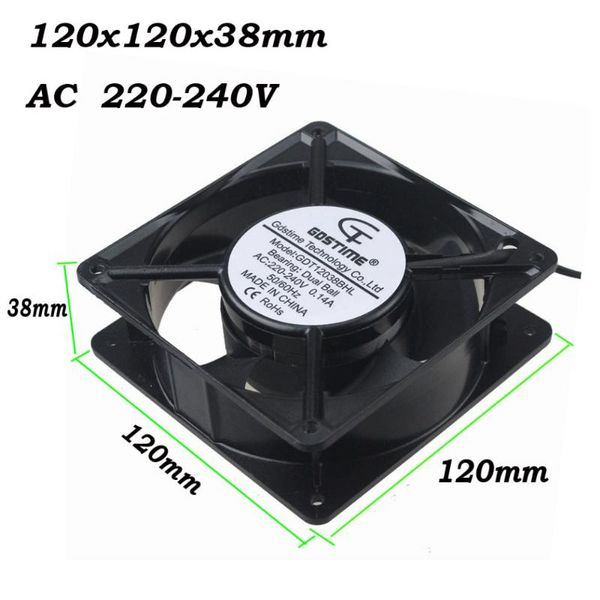 gdstime 1 pcs two ball bearing 110v 120v 220v 240v ac fan 120mm metal case 2 wires for pc casecooling fan 120x38mm 12cm
gdstime 1 pcs two ball bearing 110v 120v 220v 240v ac fan 120mm metal case 2 wires for pc casecooling fan 120x38mm 12cm