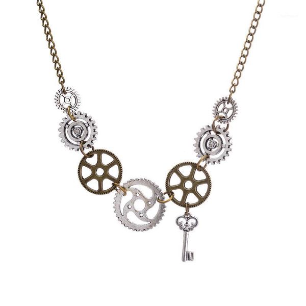 punk steam style necklace for women and men vintage gear keys pendants necklace hip hop jewelry fashion trendy accessories gifts1, Silver
punk steam style necklace for women and men vintage gear keys pendants necklace hip hop jewelry fashion trendy accessories gifts1, Silver