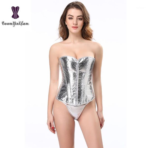 corset bustier women vintage style silver overbust corset leather nightclub lingerie strapless bustier shaper1, Black;white
corset bustier women vintage style silver overbust corset leather nightclub lingerie strapless bustier shaper1, Black;white