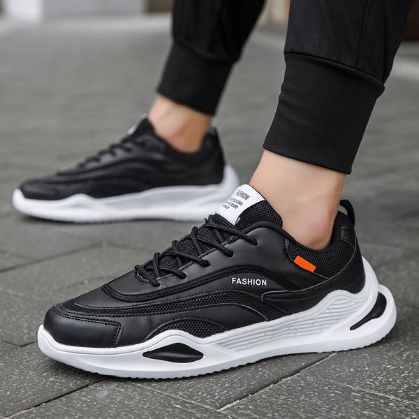 2020 new men breathing rent-up sports shoes casual tide knitted women's tennis zapatos, Black;brown