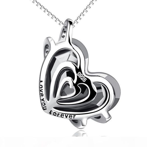 fashion- accessories european and american necklaces pendants heart-shaped ocean heart necklace crystal necklaces, Silver
fashion- accessories european and american necklaces pendants heart-shaped ocean heart necklace crystal necklaces, Silver