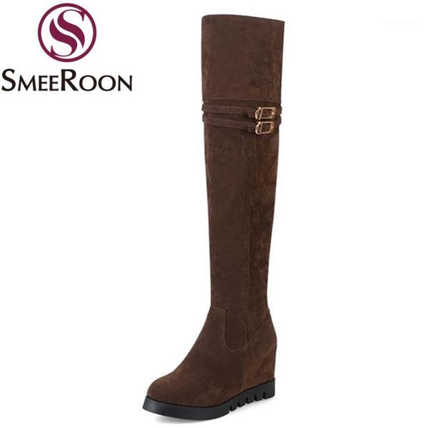 boots smeeroon thigh high round toe height increasing winter concise quality buckle over the knee woman shoes1, Black
boots smeeroon thigh high round toe height increasing winter concise quality buckle over the knee woman shoes1, Black
