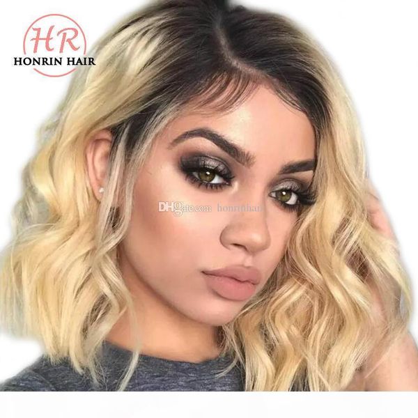 honrin hair ombre blonde color t1b 613 natural wave full lace wig short wavy brazilian virgin human hair pre plucked lace front wig, Black;brown
honrin hair ombre blonde color t1b 613 natural wave full lace wig short wavy brazilian virgin human hair pre plucked lace front wig, Black;brown
