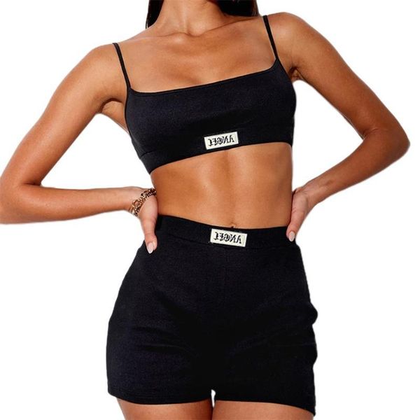 2020 women rib knit bodycon tracksuit sleeveless black white tank crop shorts sets summer 2 piece sports outfits, Gray
2020 women rib knit bodycon tracksuit sleeveless black white tank crop shorts sets summer 2 piece sports outfits, Gray