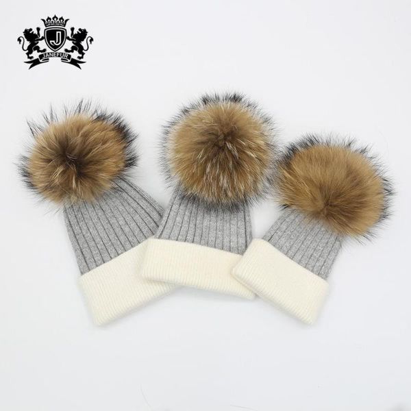 babies kids and parents winter warm knitted hats with real fur pompom soft angora family matching beanies
babies kids and parents winter warm knitted hats with real fur pompom soft angora family matching beanies