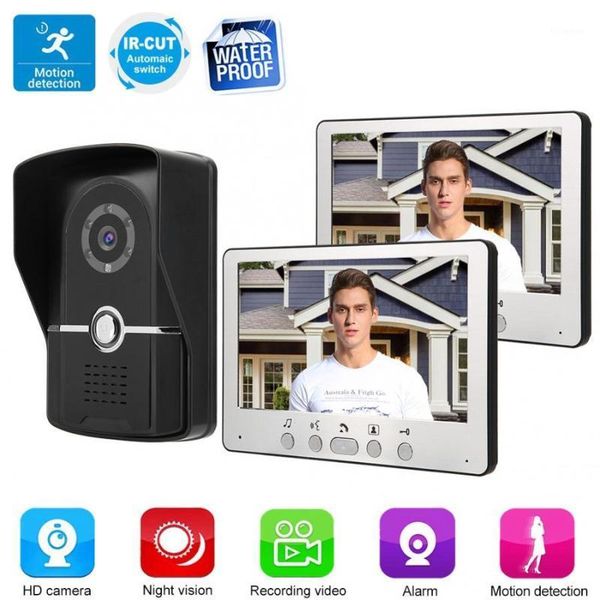doorbells 7" lcd video door phone wired intercom doorbell kit home entry system 1v2 815fg121
doorbells 7" lcd video door phone wired intercom doorbell kit home entry system 1v2 815fg121
