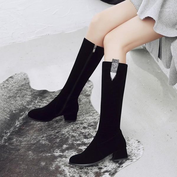 big size 9 10 11 round-headed pure-color zipper water drill thick-heeled boots1, Black
big size 9 10 11 round-headed pure-color zipper water drill thick-heeled boots1, Black