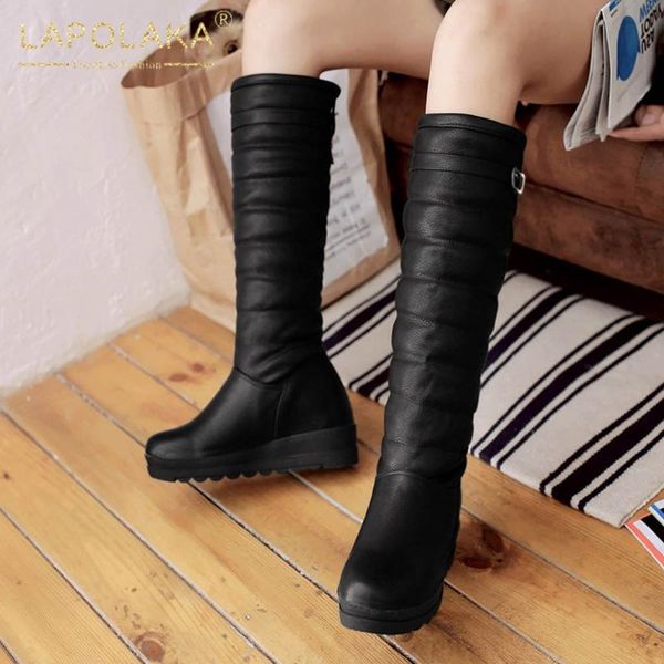 boots lapolaka 2021 fashion buckle decoration concise warm snow woman shoes platform skidproof comfy plush winter lady, Black
boots lapolaka 2021 fashion buckle decoration concise warm snow woman shoes platform skidproof comfy plush winter lady, Black